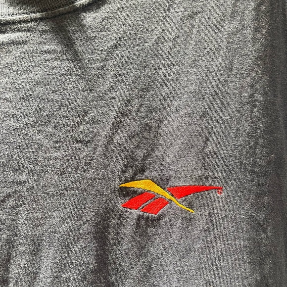 VINTAGE Reebok Shirt Men XL Black Muscle Tank Top Pullover Gym Athletic 90s USA - Picture 2 of 6